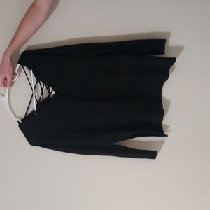 Black Criss Cross Sweater